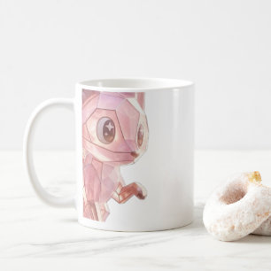 Pink cat printed mug