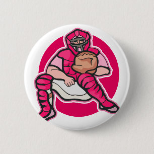 Pink Catcher 2 Inch Round Button