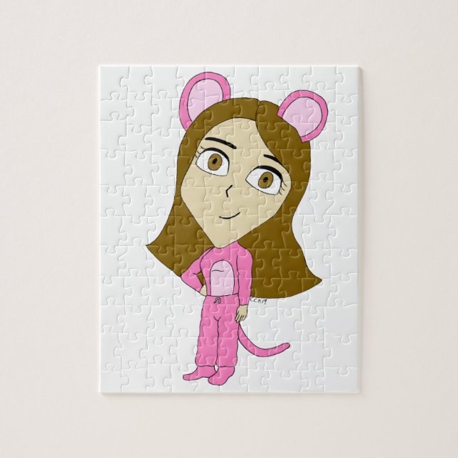 pink catgirl     jigsaw puzzle (Vertical)