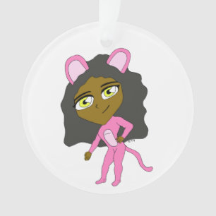 pink catgirl ornament