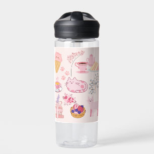 Pink Cats Coziness Water Bottle
