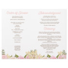 Pink Celebration of Life Folded Funeral Program