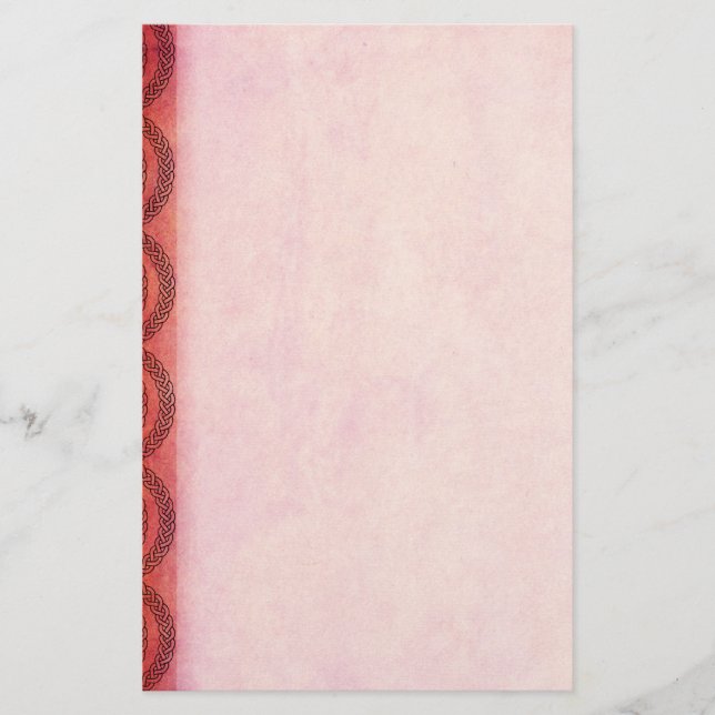Pink Celtic Knots Stationery (Front)