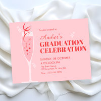 Pink champagne cocktail graduation