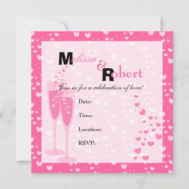 Pink Champagne! Invitation (Front)