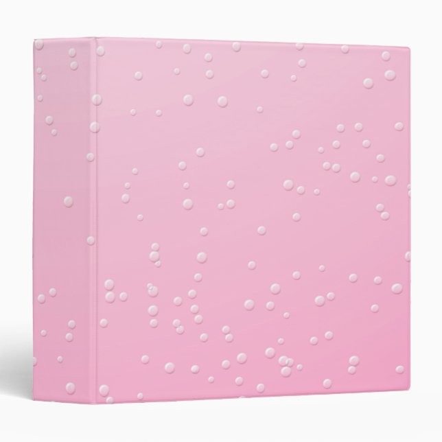 Pink Champagne with Tiny Bubbles Background Art Binder (Front/Spine)