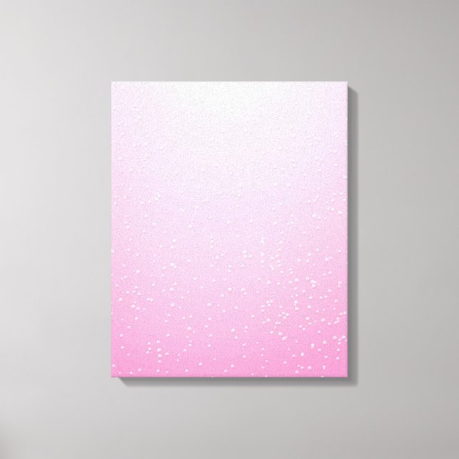 Pink Champagne with Tiny Bubbles Background Art Canvas Print (Front)