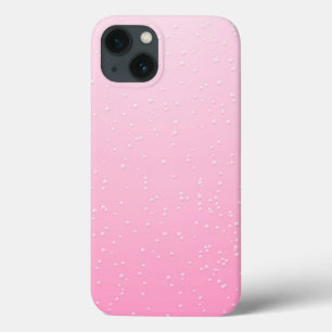 Pink Champagne with Tiny Bubbles Background Art iPhone 13 Case