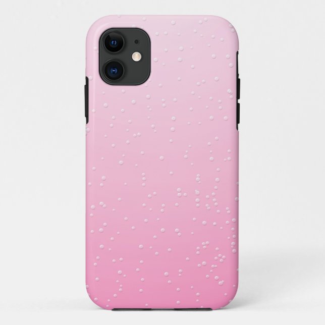 Pink Champagne with Tiny Bubbles Background Art Case-Mate iPhone Case (Back)
