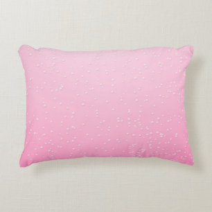Pink Champagne with Tiny Bubbles Background Art Decorative Pillow