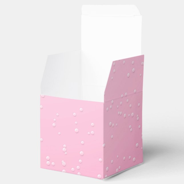 Pink Champagne with Tiny Bubbles Background Art Favor Box (Opened)
