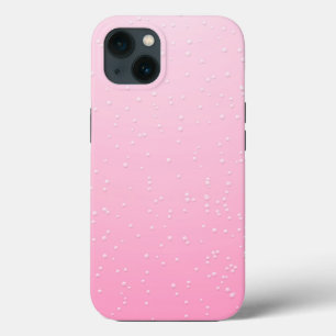 Pink Champagne with Tiny Bubbles Background Art iPhone 13 Case