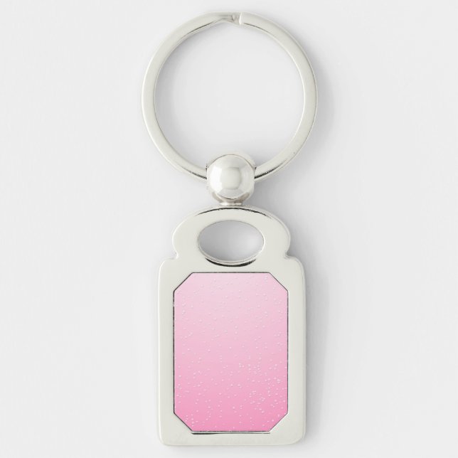 Pink Champagne with Tiny Bubbles Background Art Keychain (Front)