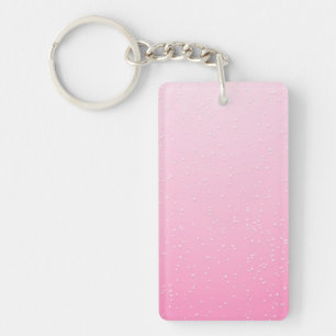Pink Champagne with Tiny Bubbles Background Art Keychain
