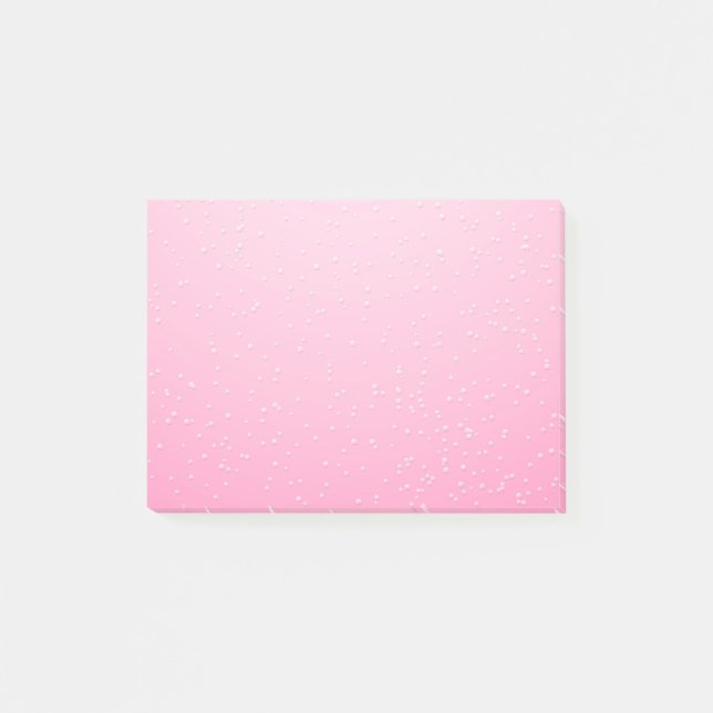 Pink Champagne with Tiny Bubbles Background Art Post-it Notes (Front)