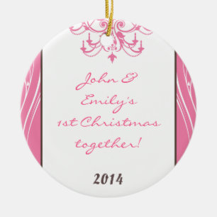 Pink Chandelier Chic Personalized Name Ornament