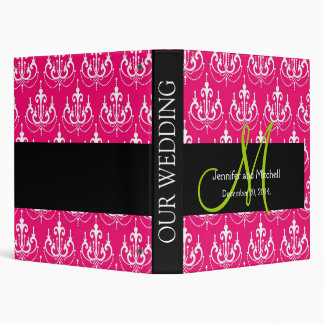 Pink Chandelier Pattern Wedding Planner Binder