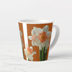 Pink Charm Daffodils Design Latte Mug