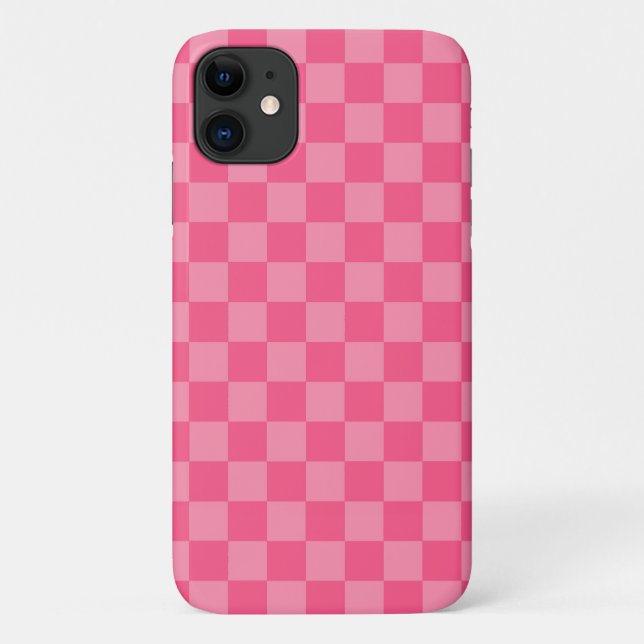 Pink Check Case-Mate iPhone Case (Back)