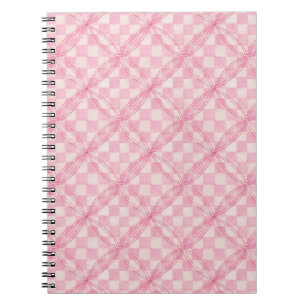 PINK CHECK QUILT 6.5x8.75 Spiral Notebook 