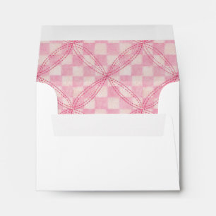 PINK CHECK QUILT A2 Envelope (note cards)