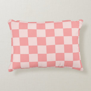 Pink Checkerboard Accent Pillow