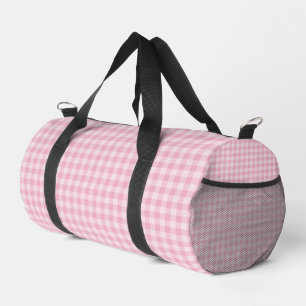Pink Checkerboard Pattern Small Duffle Bag