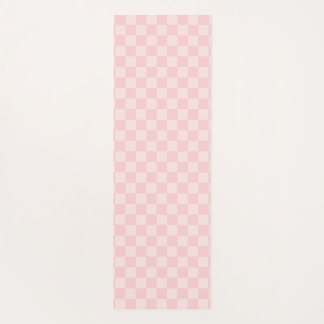 Pink checkerd yoga mat