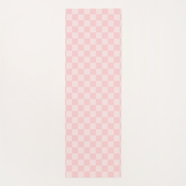 Pink checkerd  yoga mat (Back)