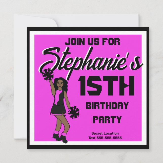 Pink Cheer #1 Invitation (Front)