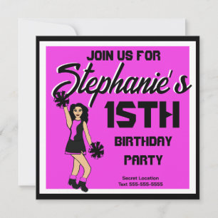 Pink Cheer #2 Invitation