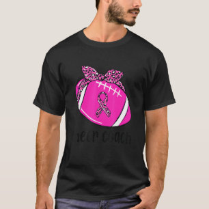 Pink Cheer Coach Football Mom Cheerleading Breast T-Shirt