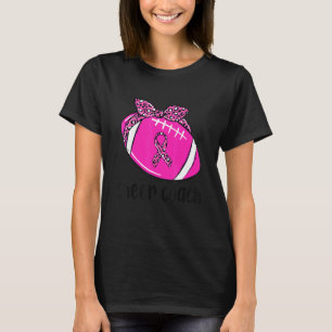 Pink Cheer Coach Football Mom Cheerleading Breast T-Shirt