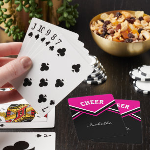 Pink Cheerleader Cheer Playing Cards