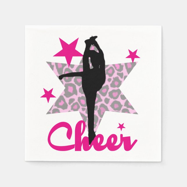 Pink Cheerleader Napkin (Front)