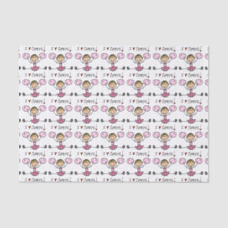 Pink Cheerleader Tissue Paper