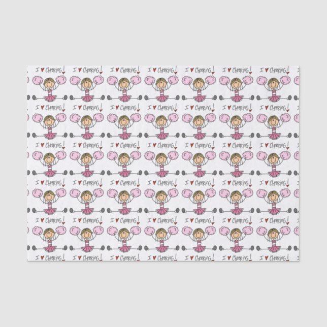 Pink Cheerleader Tissue Paper (Front)