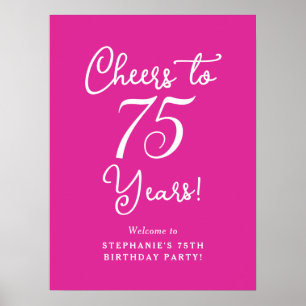 Pink Cheers à 75 ans 75e anniversaire Affiche de b