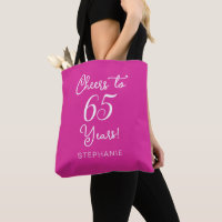 Pink Cheers to 65 Years 65th Birthday