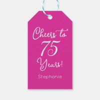 Pink Cheers to 75 Years 75th Birthday