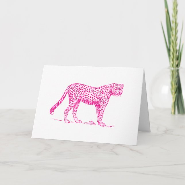 Pink Cheetah Card (Front)