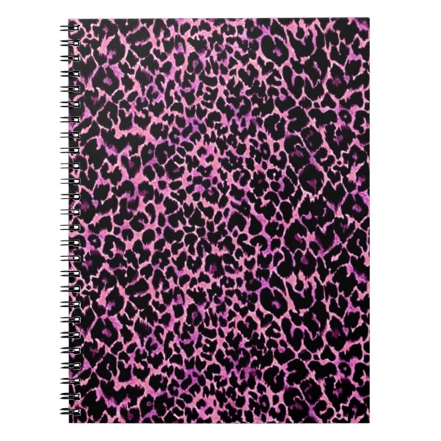 Pink Cheetah Pattern Notebook (Front)