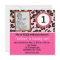 Pink Cheetah Print Girls Birthday Invitation