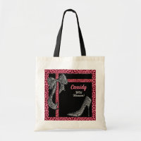 Pink Cheetah Print with Name on Black
