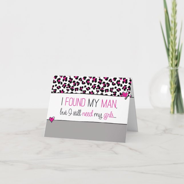 Pink Cheetah Serez-vous ma Jr Bridesmaid ? Carte (Devant)