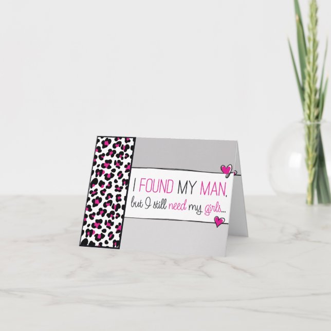 Pink Cheetah Will you be my Maid of Honour? Card (Front)