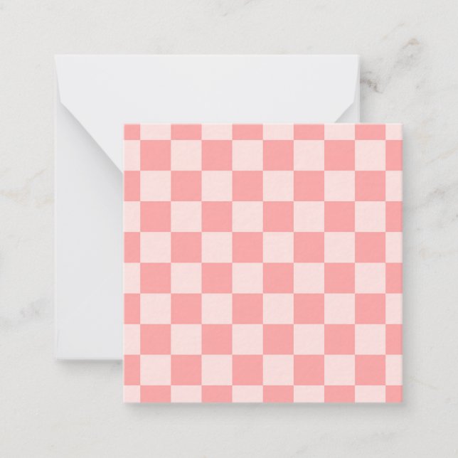 Pink Chequerboard Card (Front)