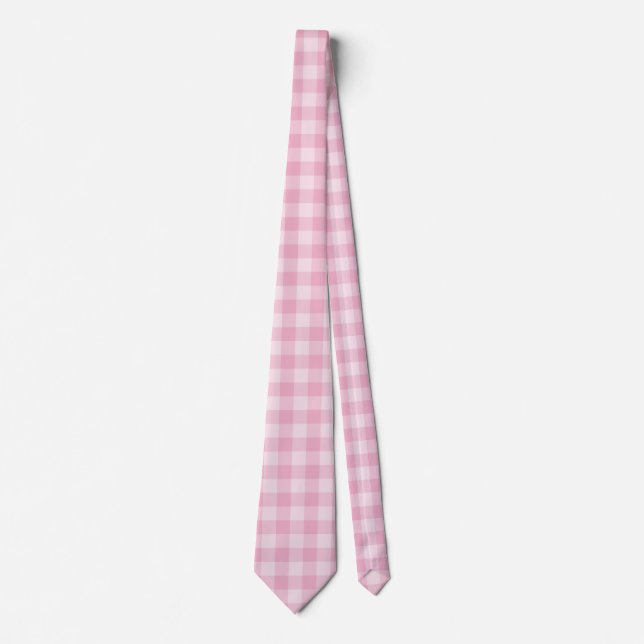 Pink Chequerboard Pattern Tie (Front)