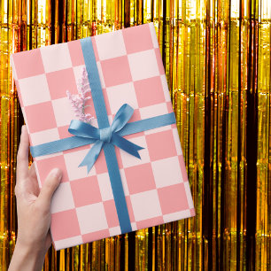 Pink Chequerboard Wrapping Paper