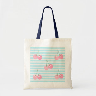 Pink Cherries Summer Tote Bag